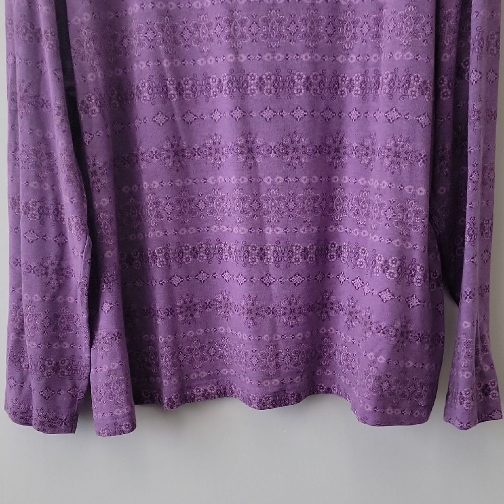 Croft & Barrow Purple Women's Stretch Top - Picture 9 of 16